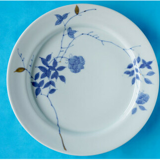 古染金彩バラ絵 八寸段付丸皿 神田陶器店 A35-252_イメージ2