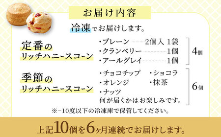 【6回定期便】リッチハニースコーン アソート 10個 多治見市/famfam 焼き菓子  詰め合わせ [TAK012]