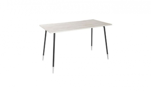 【＆FREL】ワークテーブル 天板（ホワイトパイン）脚/フレーム（ブラック）幅90　奥行45　高さ72【メタリックピンク】[№5840-7619]　※離島への配送不可