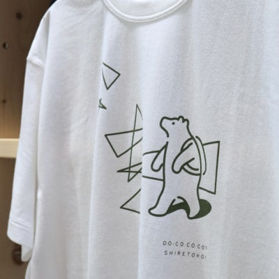 「知床トコさん」×久米繊維　コットンTシャツ　三角デザイン柄　Sサイズ　半袖【配送不可地域：離島・沖縄県】