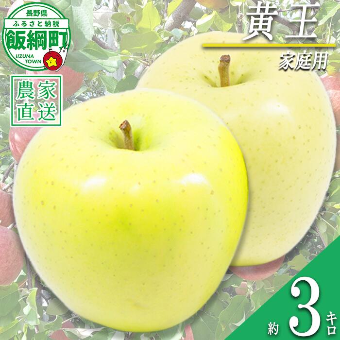 【ふるさと納税】 りんご 黄王 家庭用 3kg 永野農園 沖縄県への配送不可 令和8年度収穫分 長野県 飯綱町 〔 信州 果物 フルーツ リンゴ 林檎 長野 予約 農家直送 10000円 〕発送時期：2026年8月中旬〜2026年8月下旬