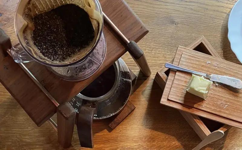 ウォールナット の コーヒー ドリップスタンド