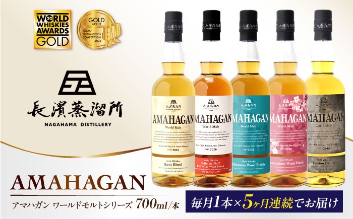 
            【全5回定期便】AMAHAGAN 人気ウイスキーが毎月届く定期便 [AQBX043] ウイスキー 洋酒 モルト アマハガン AMAHAGAN ビール 長浜浪漫ビール ウィスキー 酒 お酒 アルコール ハイボール 水割り ロック プレゼント 贈答 ギフト セット 晩酌 家飲み ご当地  定期便
          
