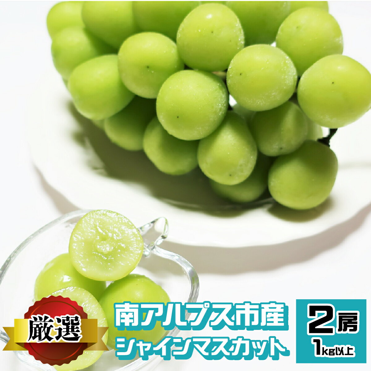 【ふるさと納税】 ＜2026年発送先行予約＞南アルプス市産 シャインマスカット 1.0kg以上　（約500×2房） ふるさと納税 山梨県 ぶどう 葡萄 マスカット 種なし フルーツ くだもの 果物 新鮮 産地直送 南アルプス市 送料無料 ALPEV003