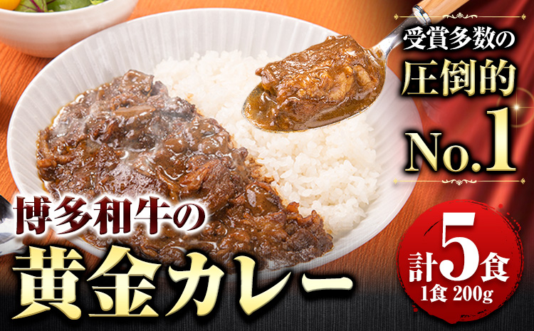 博多和牛の黄金カレー 200g×5食 清柳食産《30日以内に出荷予定(土日祝除く)》九州産 牛 カレー 黄金カレー---skr_fsruhkri_30d_23_13200_5i---