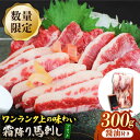 【ふるさと納税】【数量限定】霜降り馬刺し300g（ブロック）【山鹿市（桜屋）】[ZBO075] 馬刺し 馬肉 桜肉 馬 うま ウマ ヘルシー 厳選 霜降り 低カロリー 高タンパク 冷凍 熊本 山鹿 特産品 おすすめ 専用醤油付 人気 ランキング レビュー 送料無料