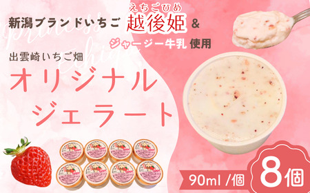 オリジナルジェラート（90ml 8個）越後姫 | ジェラート 新潟県 出雲崎町