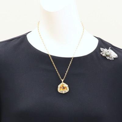 ふるさと納税 山梨市 K18シトリンペンダントトップ【CT17.13ct・D0.92ct 】G3498 |  | 02