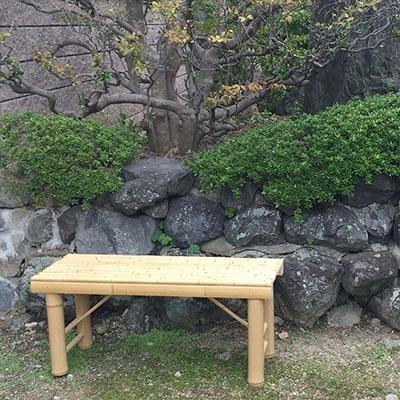 ふるさと納税 亀岡市 京竹工芸の竹製ベンチでゆっくりくつろぎの時間　竹製ベンチ(床几)