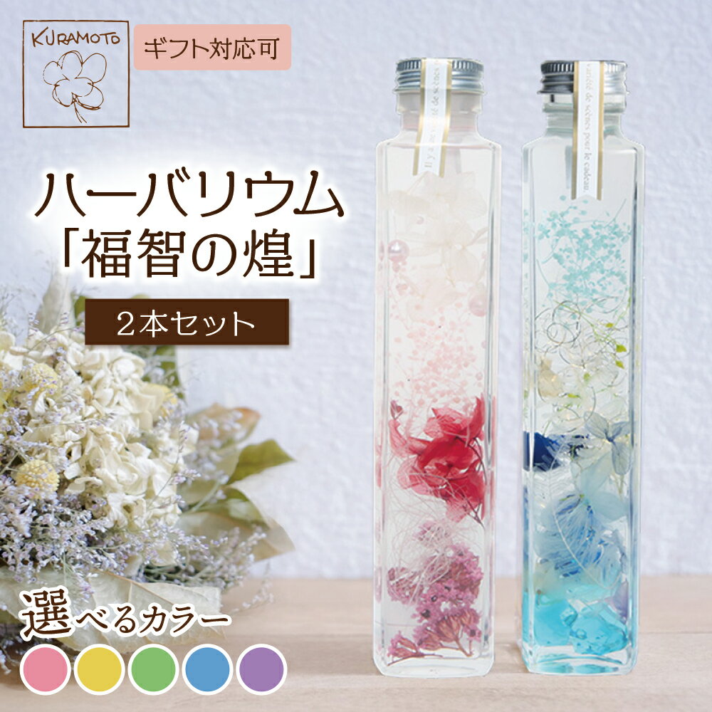 【ふるさと納税】ハーバリウム「福智の煌」選べるカラー2本セット 母の日 ギフト 贈答用 プレゼント お祝い 福岡 送料無料 母の日 U33-05-01 U33-05-02 U33-05-03 U33-05-04 U33-05-05【上野焼チャンス】（クラウドファンディング対象）