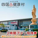 【ふるさと納税】四国健康村／3時間プラン招待券＋レストランまごころ食事利用券1000円分　【 チケット お食事券 温泉 利用券 旅行 健康ランド お風呂 サウナ 大衆演劇 美味しい 料理 入浴 休憩施設 館内 】