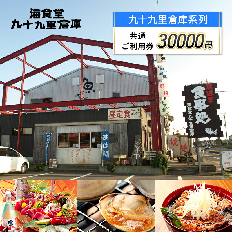 【ふるさと納税】食事券 千葉 海食堂九十九里倉庫 30,000円 ご利用券 レストラン お食事券 食事 チケット 飲食券 利用券 旅行 ギフト券 トラベル 券 海鮮 刺身 バーベキュー BBQ 中華 中華料理 千葉県 九十九里 九十九里町
