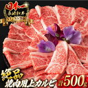 【ふるさと納税】焼肉 上 カルビ 500g 長崎和牛 A4～A5ランク キャンプ BBQ バーベキュー【野中精肉店】 [VF09] 牛肉 和牛 霜降り カルビ 焼き肉