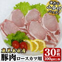 【ふるさと納税】豚肉ロースカツ用30枚セット[3kg以上（100g以上×30枚）]国産 鹿児島県産 豚肉 豚 ロース 豚ロース トンカツ ロースカツ ステーキ 小分け 冷凍 冷凍保存【株式会社 TRINITY】