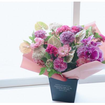 ふるさと納税 筑西市 【毎月定期便】季節のお花のアレンジメントLLサイズ〜届いてそのまま飾れるフラワーアレンジ全6回 |  | 02