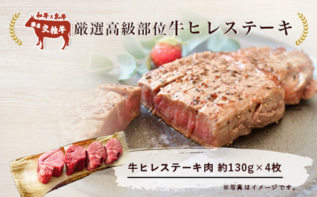 厳選高級部位牛ヒレステーキ4枚(約520g)＜離島・沖縄配送不可＞
