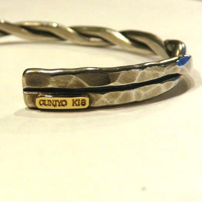 ふるさと納税 瑞穂市 ツイストシルバー950バングルブレスレットK18プレート&ダイヤモンド付きメンズサイズ。 |  | 01