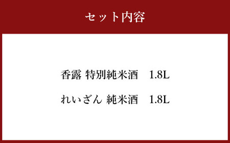 熊本県産酒 一升瓶 (1800ml) 2本 セット ( 熊本県酒造研究所 ・ 山村酒造 ) お酒 酒 日本酒 飲み比べ 純米酒