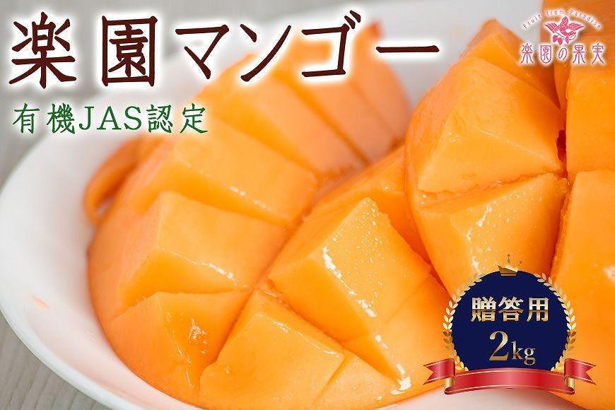 DQ015《先行予約》2026年発送 有機JAS認証マンゴー（アーウィン）贈答用 2kg【楽園の果実】