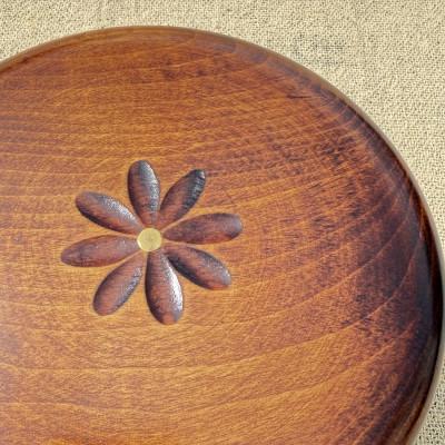 ふるさと納税 香川県 【香川漆器】15cm菓子器　スリ漆花彫 |  | 02