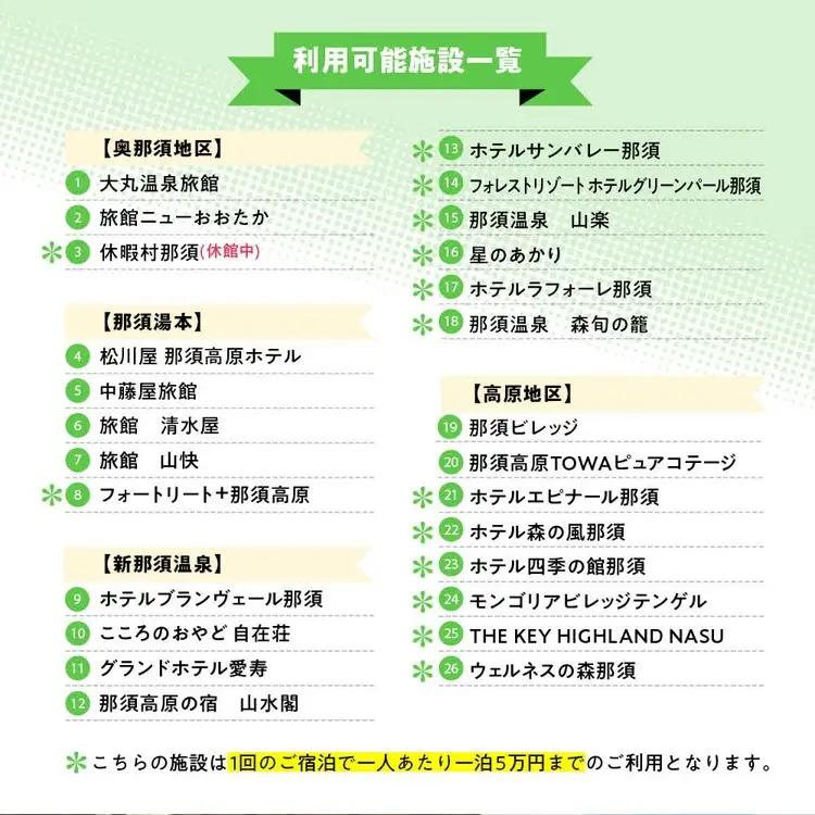 那須温泉旅館協同組合 ご宿泊利用券 45,000円分（3,000円×15枚）〔H-8〕｜宿泊 旅行 チケット 宿泊券 温泉 露天風呂 旅行券 ホテル 観光 国内旅行 那須 栃木県 那須町