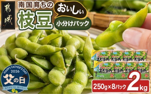 
                  【父の日】≪小分けパック≫南国育ちのおいしい枝豆2kg≪6月18日～21日お届け≫_LG-3322-FG_(都城市) 南九州産 急速凍結 塩ゆで 小分け250g おつまみ お弁当 おかず  父の日
                