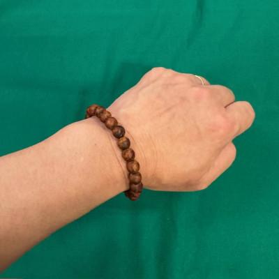 ふるさと納税 太宰府市 屋久杉泡瘤ブレスレット約8mm珠×24玉(内周約17cm)無塗装　 |  | 02