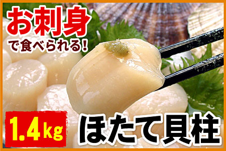 ＼漁業者応援品／お刺身用ほたて貝柱1.4kg C-56033