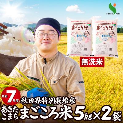 ふるさと納税 大館市 【令和7年産】特別栽培米あきたこまちまごころ米 無洗米10kg【ふるさと納税3.0】