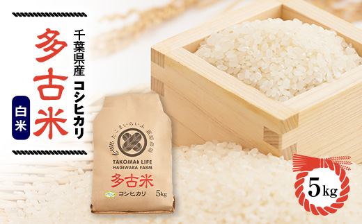 令和7年産　たこまいらいふ萩原農場の多古米コシヒカリ(精米)5kg【配送不可地域：離島・沖縄県】【1438045】