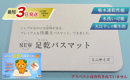 NEW 足乾（そっかん）バスマット　ミニサイズ 【最短3営業日発送】｜ 珪藻土 バスマット 足拭きマット 浴室マット バス用品