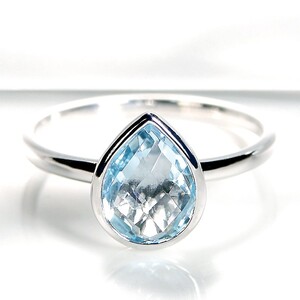 K18WG ブルートパーズ リング[TNR0209]