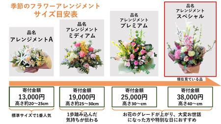 季節のフラワーアレンジメント スペシャル  【 ブルー・パープル 系】 岩手県 北上市 G0067-BP  （ パルテール )  花 観賞用 アレンジ プレゼント ギフト 誕生日 お祝い クリスマス 