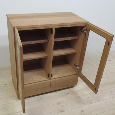ふるさと納税 大川市 【大川家具】無垢材　キャビネット　凛　幅750【設置付き】ホワイトオーク |  | 02