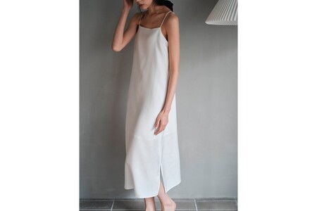 シルクサテンキャミドレス（白） ? ? ? ?