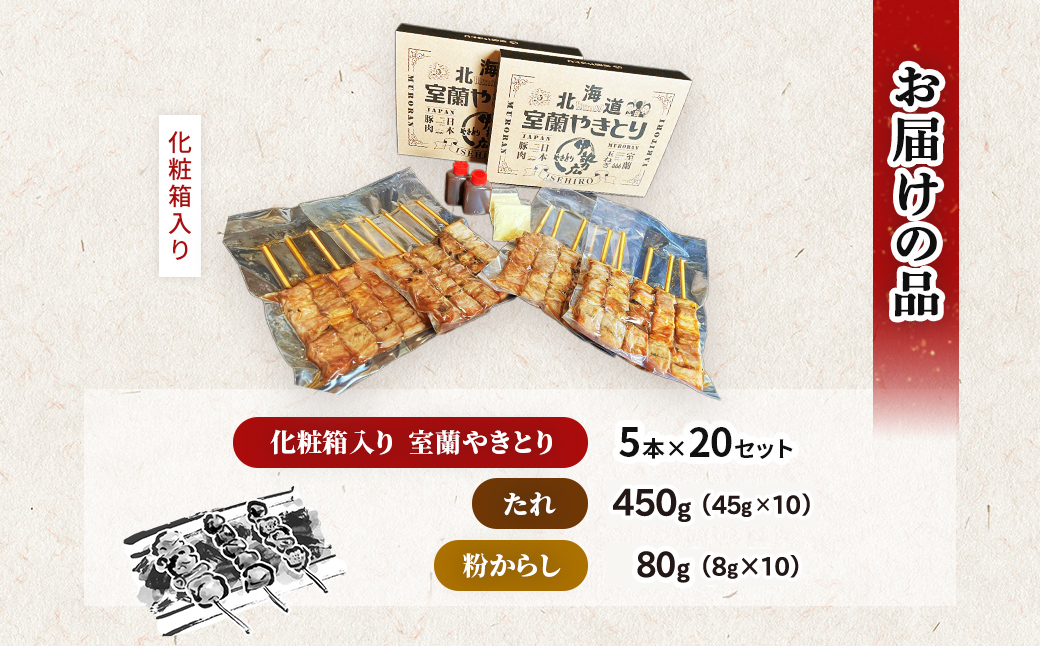 伊勢広 室蘭やきとりセット100本 MROAN009