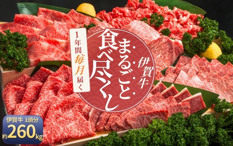 
【月3×12回　計36回発送】肉の横綱　伊賀牛まるごと食べ尽くし
