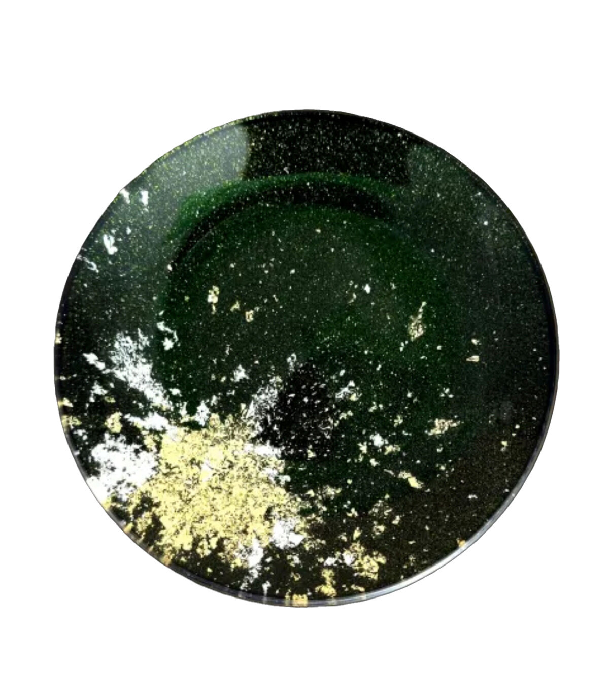 丸小皿（金箔）梨地グリーン［NF187］ 303446_CU90084VC03