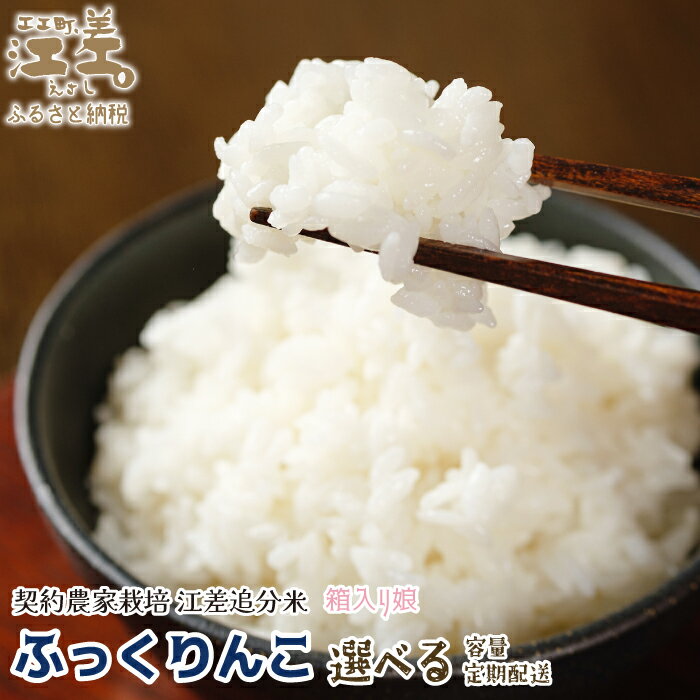 【ふるさと納税】【新米先行予約】契約農家栽培 江差追分米『ふっくりんこ』［選べる容量・定期便］令和7年産　2025年産　北海道江差町産　北海道米　白米　精米　お米　おこめ　こめ　ご飯　ごはん　農家直送　単一原料米　ブランド米　ふっくら食感、ここちよい甘さ