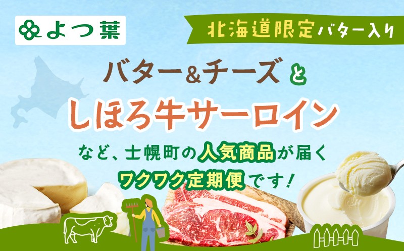 
            【定期便（全４回）】よつ葉と士幌牛サーロインのワクワク定期便 北海道 十勝 士幌町 【X27】
          