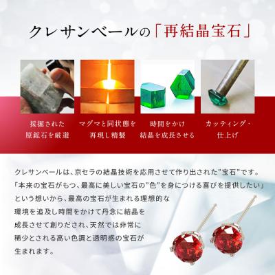 ふるさと納税 京都市 【京セラ】クレサンベール〈ルビー〉ピアス【1.08CT/PT900】 |  | 03