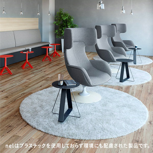 ＮＥＬ　カフェテーブル　タイプC　オーバーハング天板 アクセントカラー ZH13(イエロー)