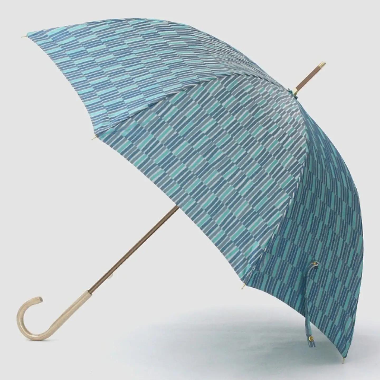 【槙田商店】晴雨兼用長傘　ノルディック　小枝　ブルー