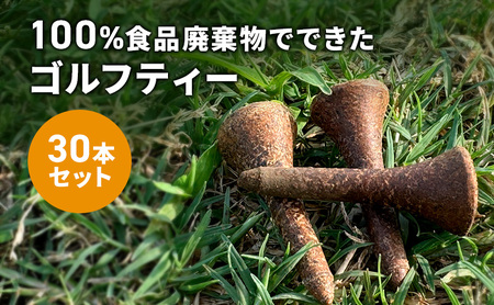 ゴルフティー 100%食品廃棄物 エコ ゴルフ用品 ゴルフティー【30本】