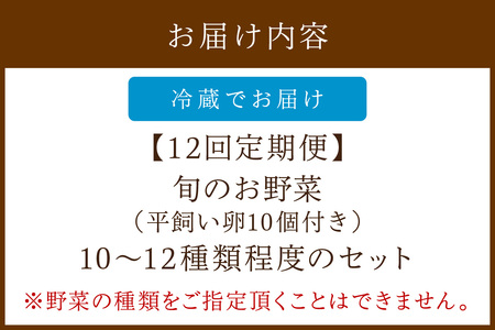 野菜 定期便 12回（卵付き）【アスカ有機農園】京の旬野菜セットL平飼い卵付き（栽培期間中農薬・化学肥料不使用）＜京都 オーガニック アクション加盟＞京野菜セット・野菜 詰め合わせ・栽培期間中 無農薬