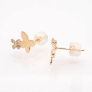 K18 0.04ct ダイヤモンド ピアス　FFP-000339