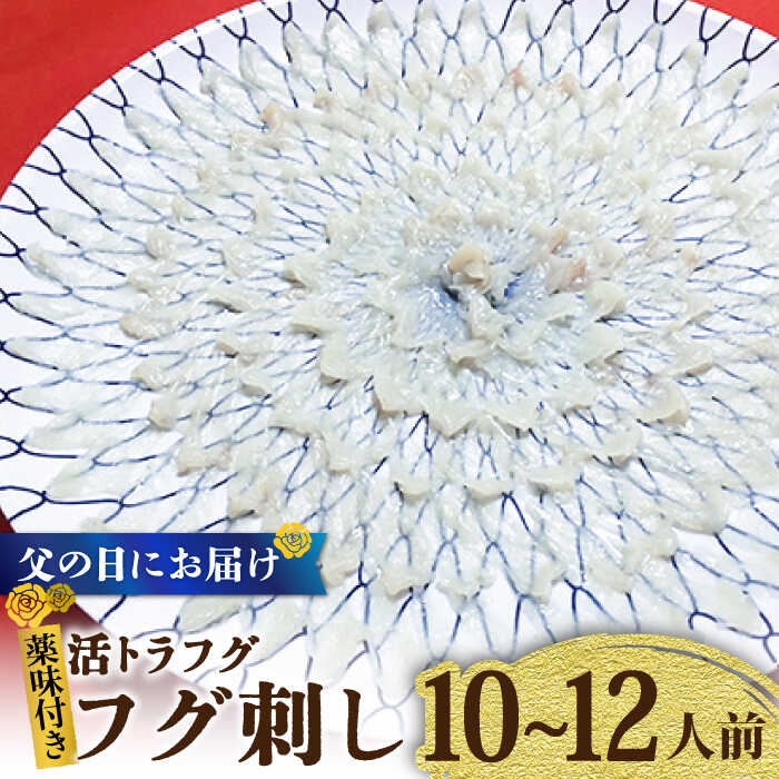 【ふるさと納税】【父の日にお届け！】活トラフグ フグ刺し Wセット（10〜12人前） / ふぐ フグ 河豚 トラフグ ふぐ刺し / 南島原市 / ながいけ [SCH069]