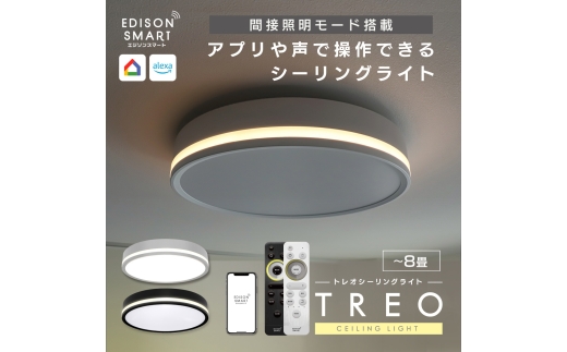 エジソンスマート TREO シーリングライト 福岡市【ブラック】