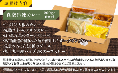 白子町の旬を味わうカレー（おまかせ６パックセット）  SHAR002
