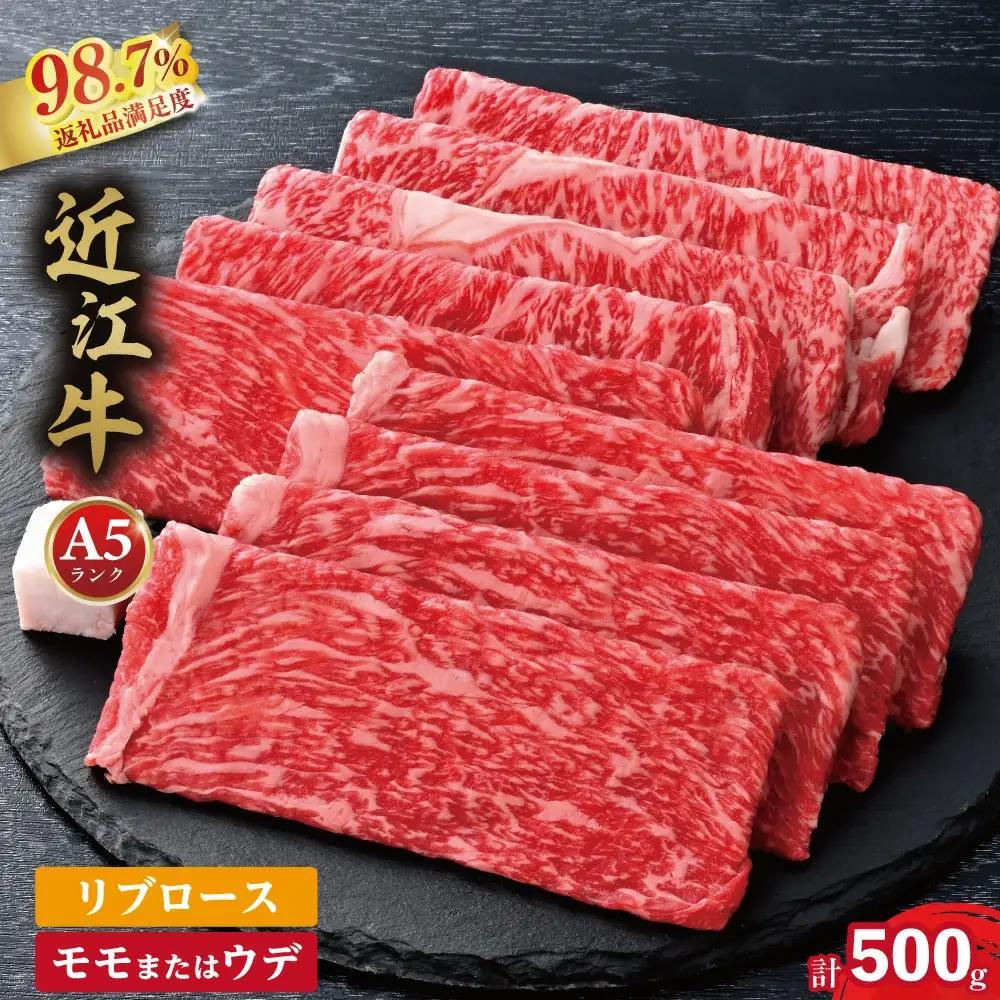 近江牛 すき焼き しゃぶしゃぶ 500g （リブロース250g、モモまたはウデ250g）【BS01W】 牛肉すき焼き